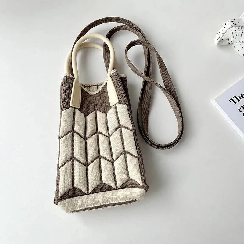 Love Mini Knit Shoulder Crossbody Bag - Bellarte Enchanté Love Mini Knit Shoulder Crossbody Bag